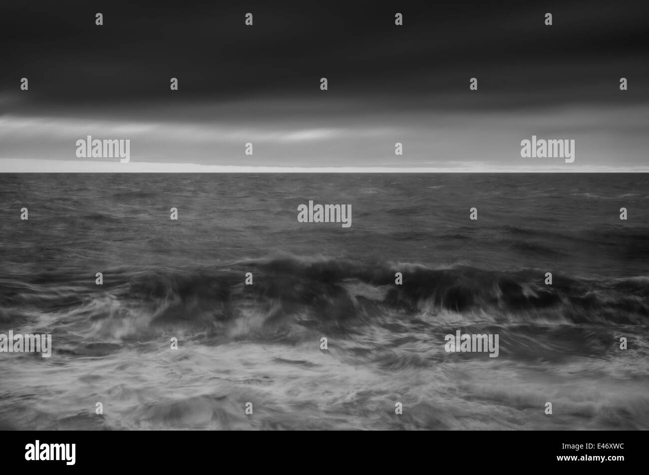 Dramatic sky stormy sea Black and White Stock Photos & Images - Alamy