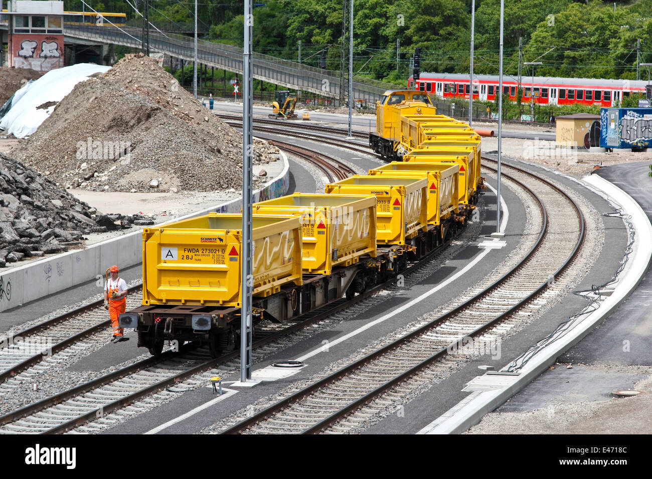 Demonstration against the railway project, Stuttgart, Germany, Mrch. 21, 2014. Stock Photo