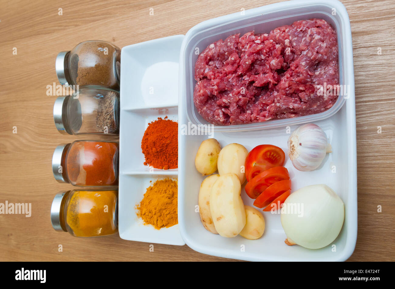 Spicy indian cuisine ingredients Stock Photo Alamy