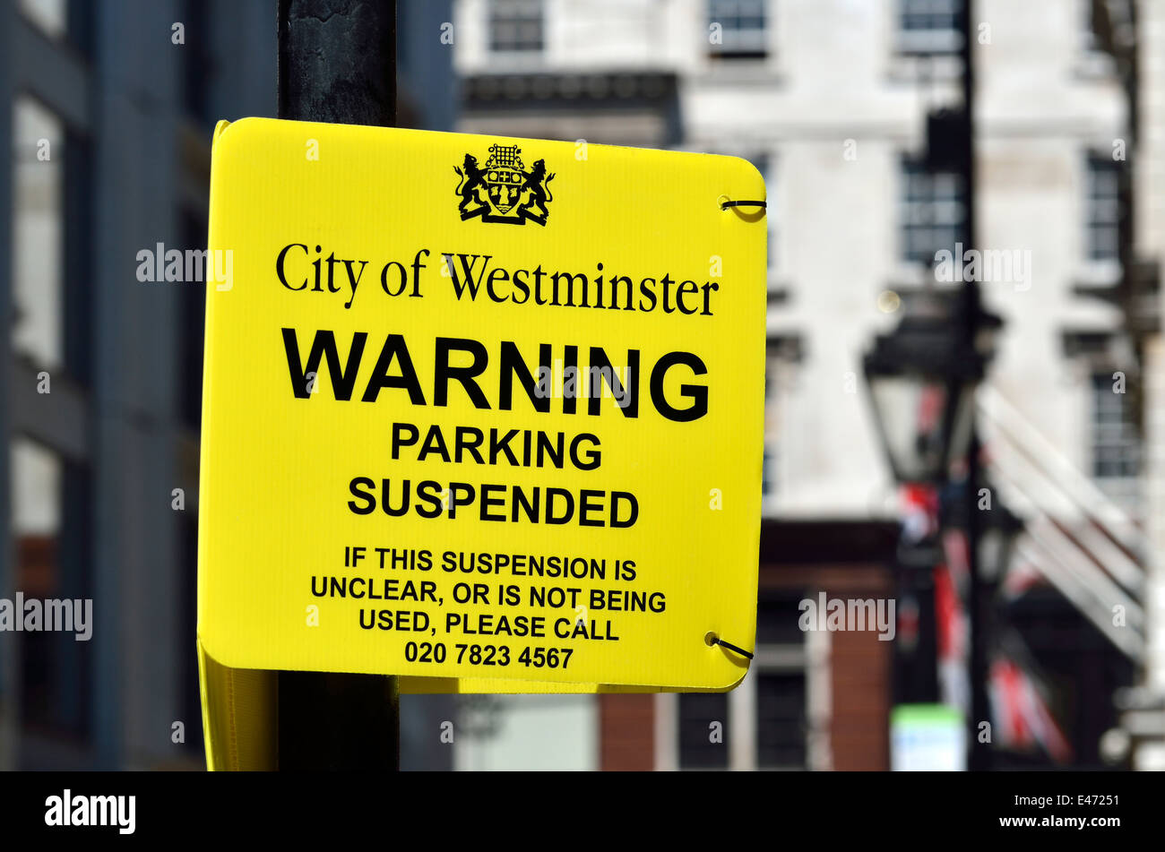 Warning parking suspension sign hires stock photography and images Alamy