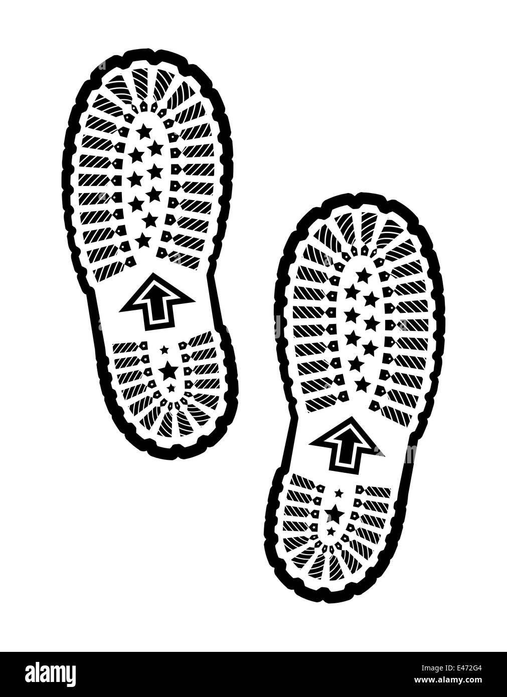 Shoe print Black and White Stock Photos & Images Alamy