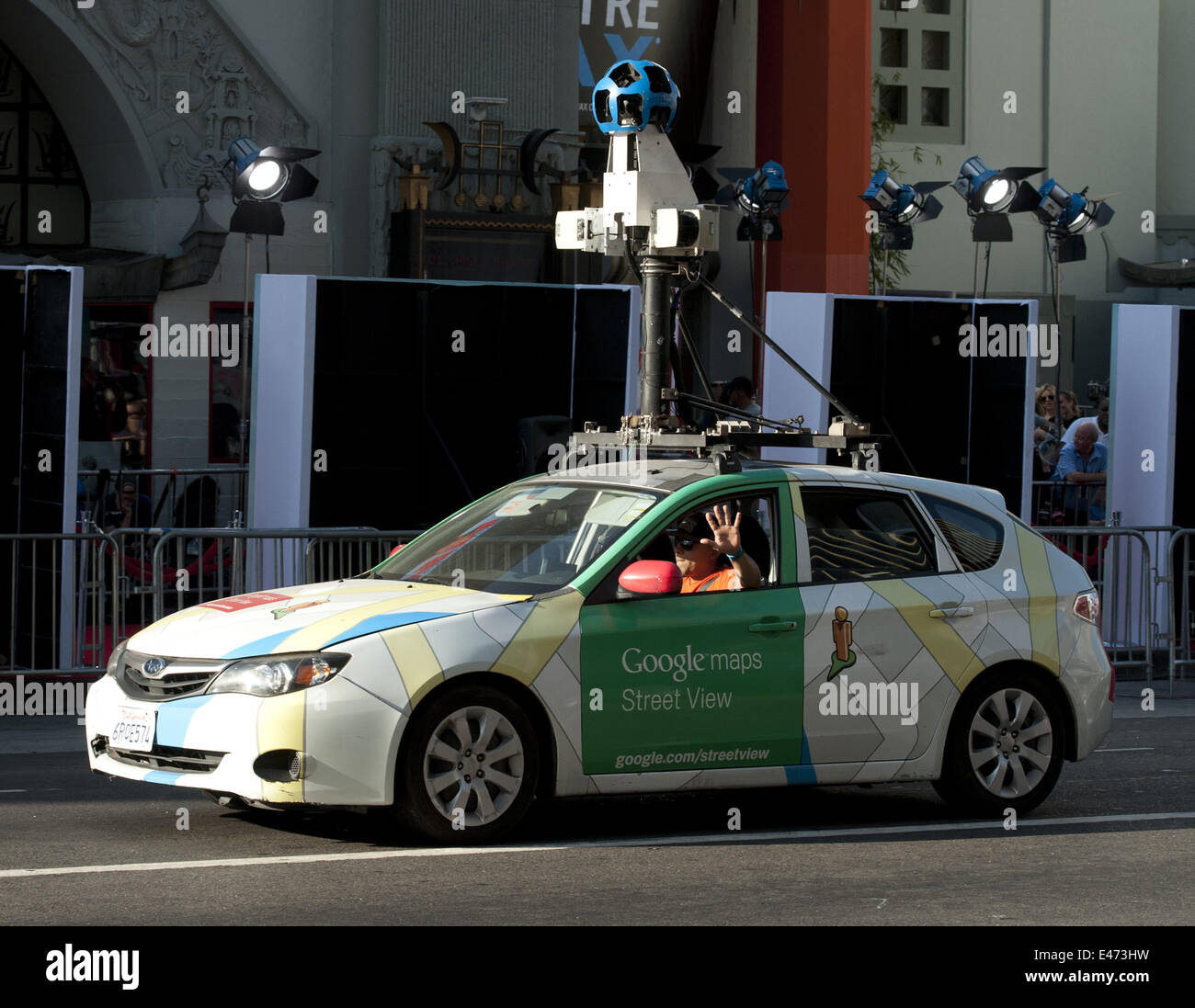 June 30, 2014 - Hollywood, California, U.S - A Google Street View Car makes its way west on Hollywood Blvd. in Hollywood during the Tammy Movie Premiere on Monday June 30, 2014. (Credit Image: © David Bro/ZUMA Wire) Stock Photo