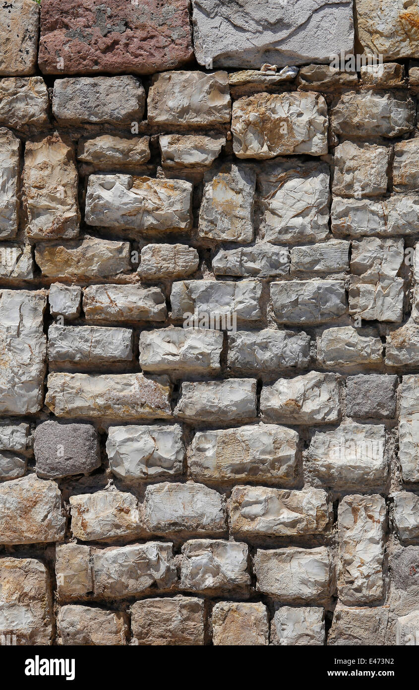 Dry stone wall very common construction style in Majorca island, Spain Stock Photo
