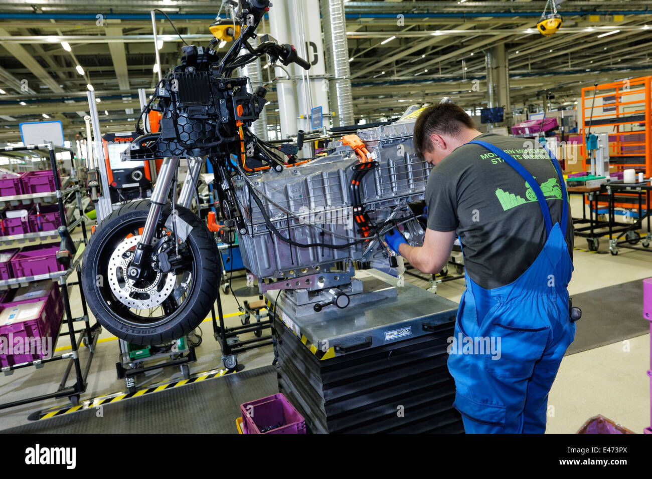 Production bmw motorcycle factory in hi-res stock photography and