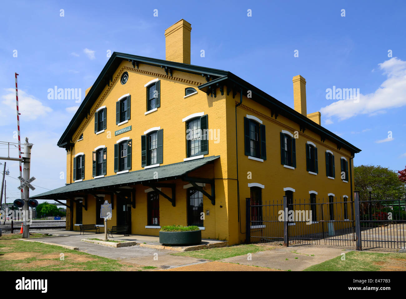 Historic Passenger Train Depot Huntsville Alabama AL US USA Stock Photo