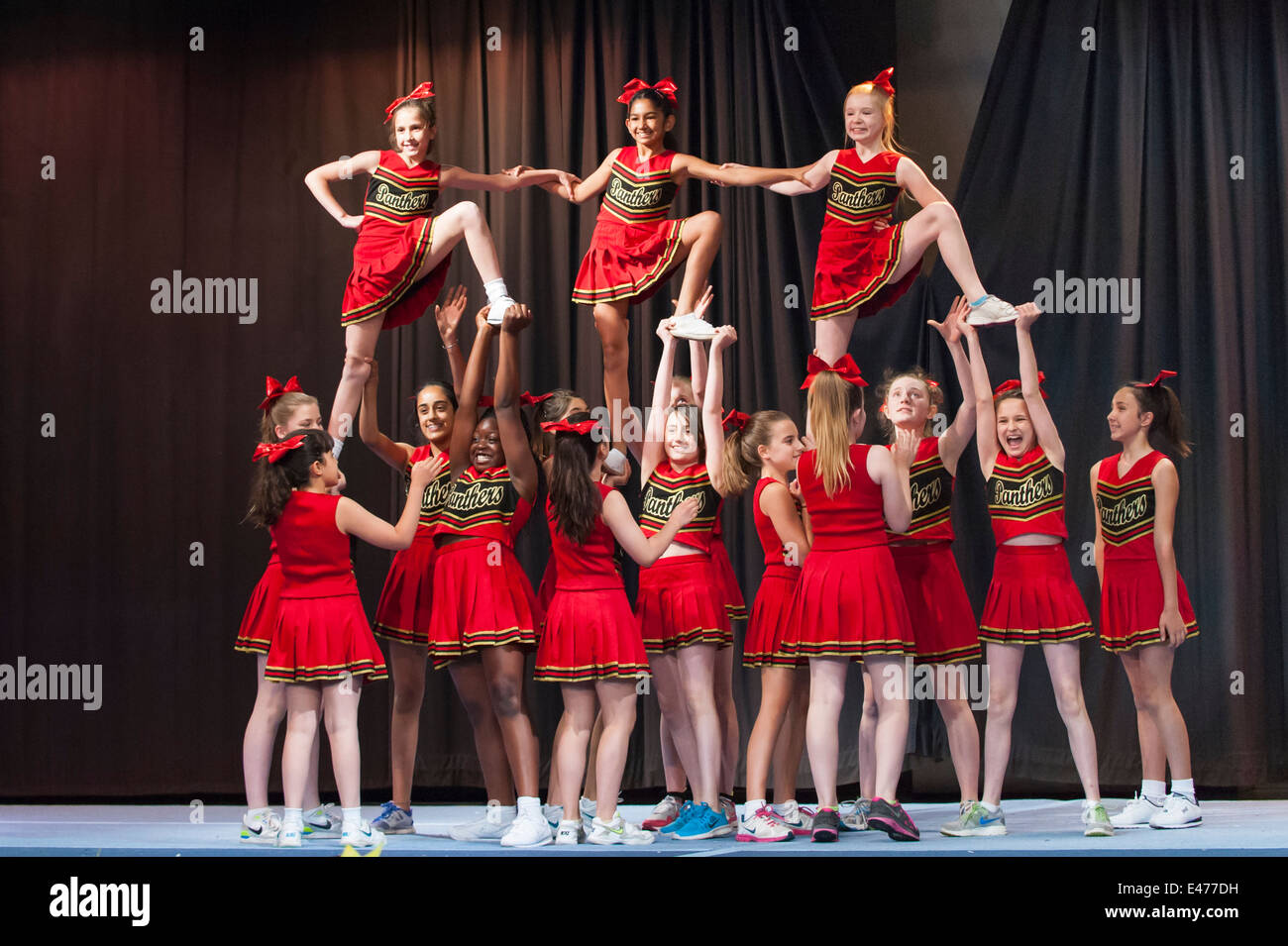 North West London junior cheer leading competition 2014 The Panthers