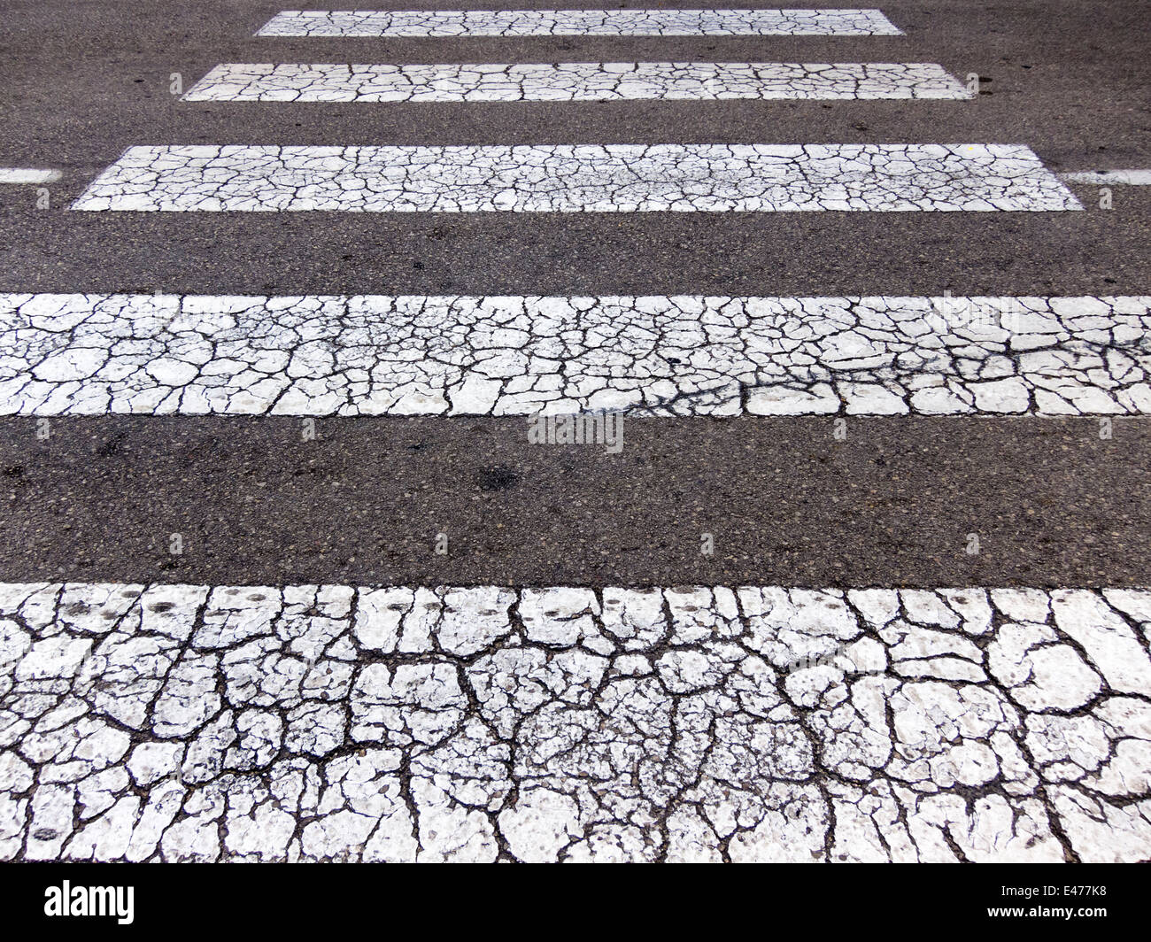 Grunge pedestrian zebra crossing detail Stock Photo