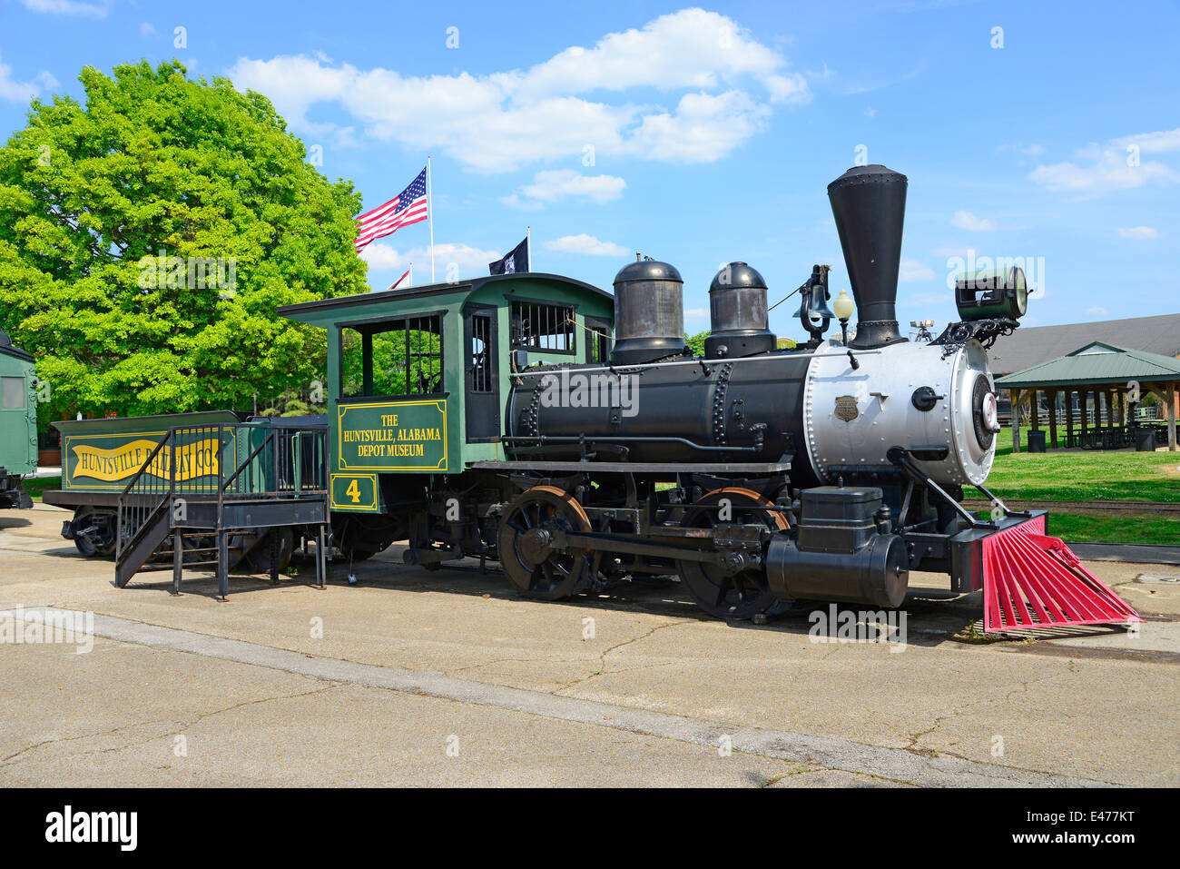 Engine Historic Passenger Train Depot Huntsville Alabama AL US USA