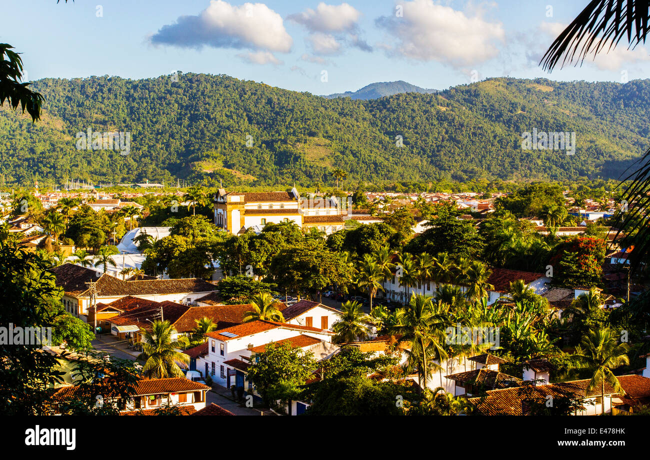 Paraty, Rio de Janeiro, Brazil. Landscape of colonial Paraty Stock ...