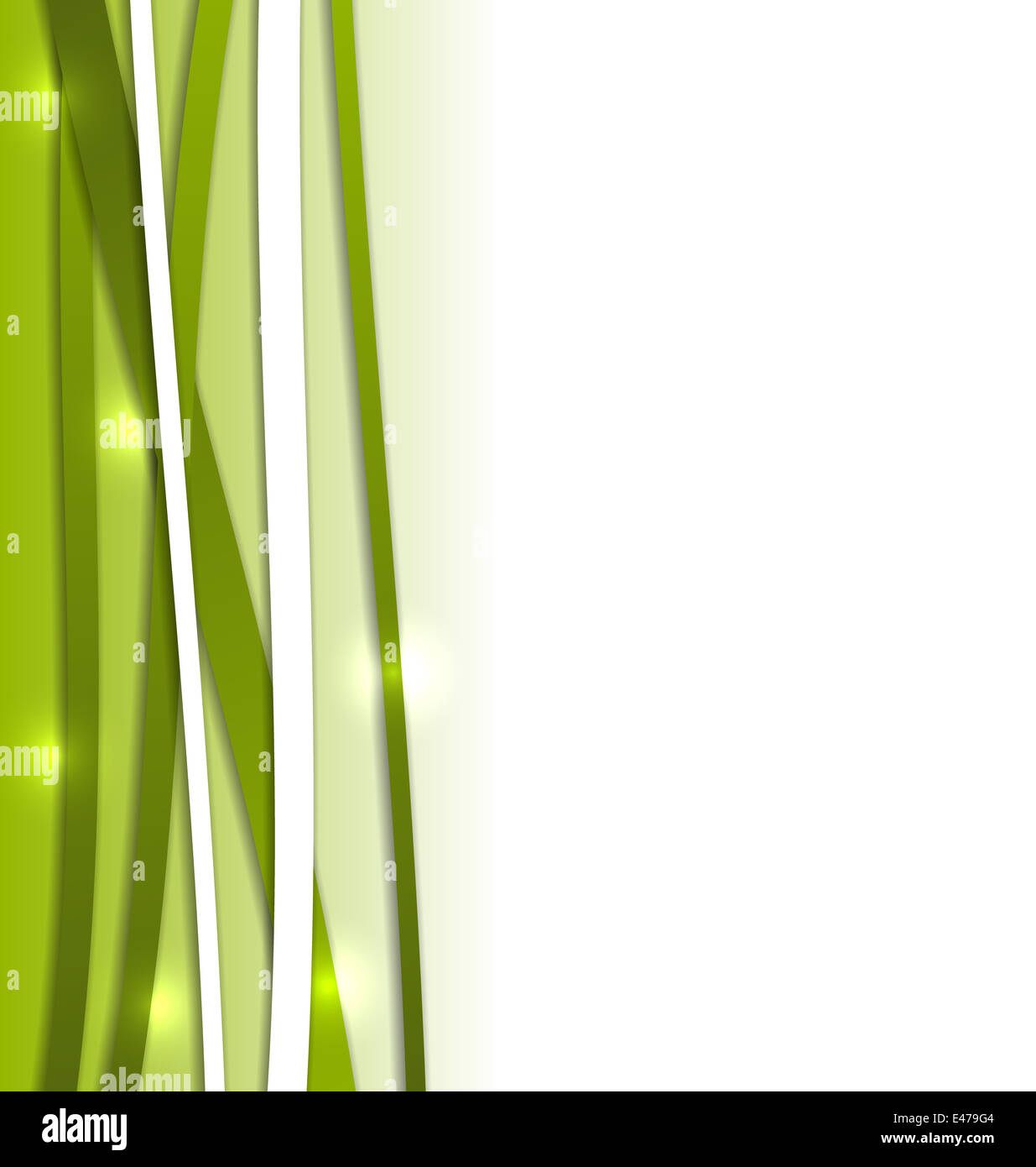 Illustration green wavy background, design template Stock Photo - Alamy