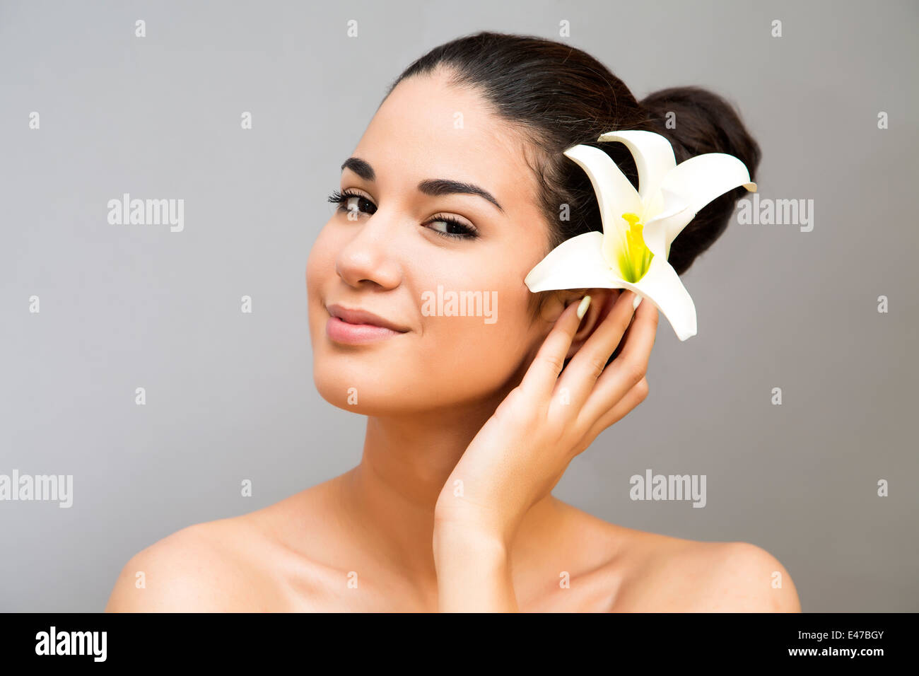 Portrait of the pretty young woman Stock Photo - Alamy