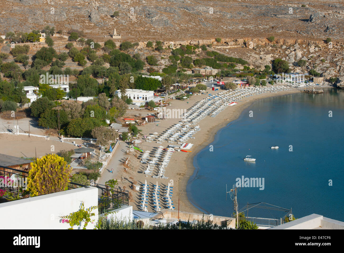 Griechenland, Rhodos, Lindos, Lindos Strand Stock Photo