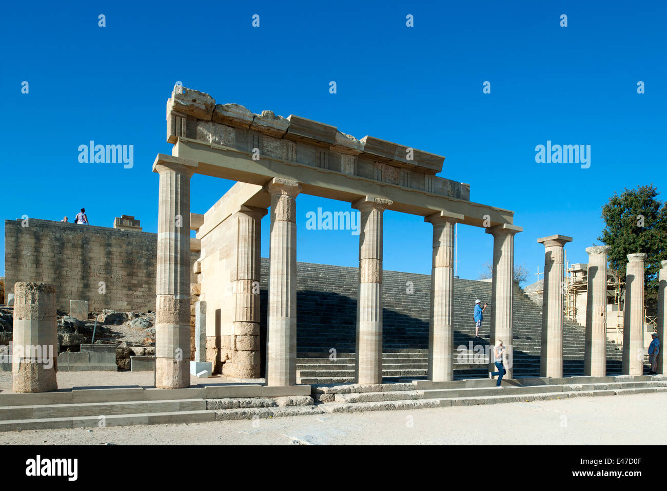 Griechenland, Rhodos, Lindos, Akropolis Stock Photo - Alamy