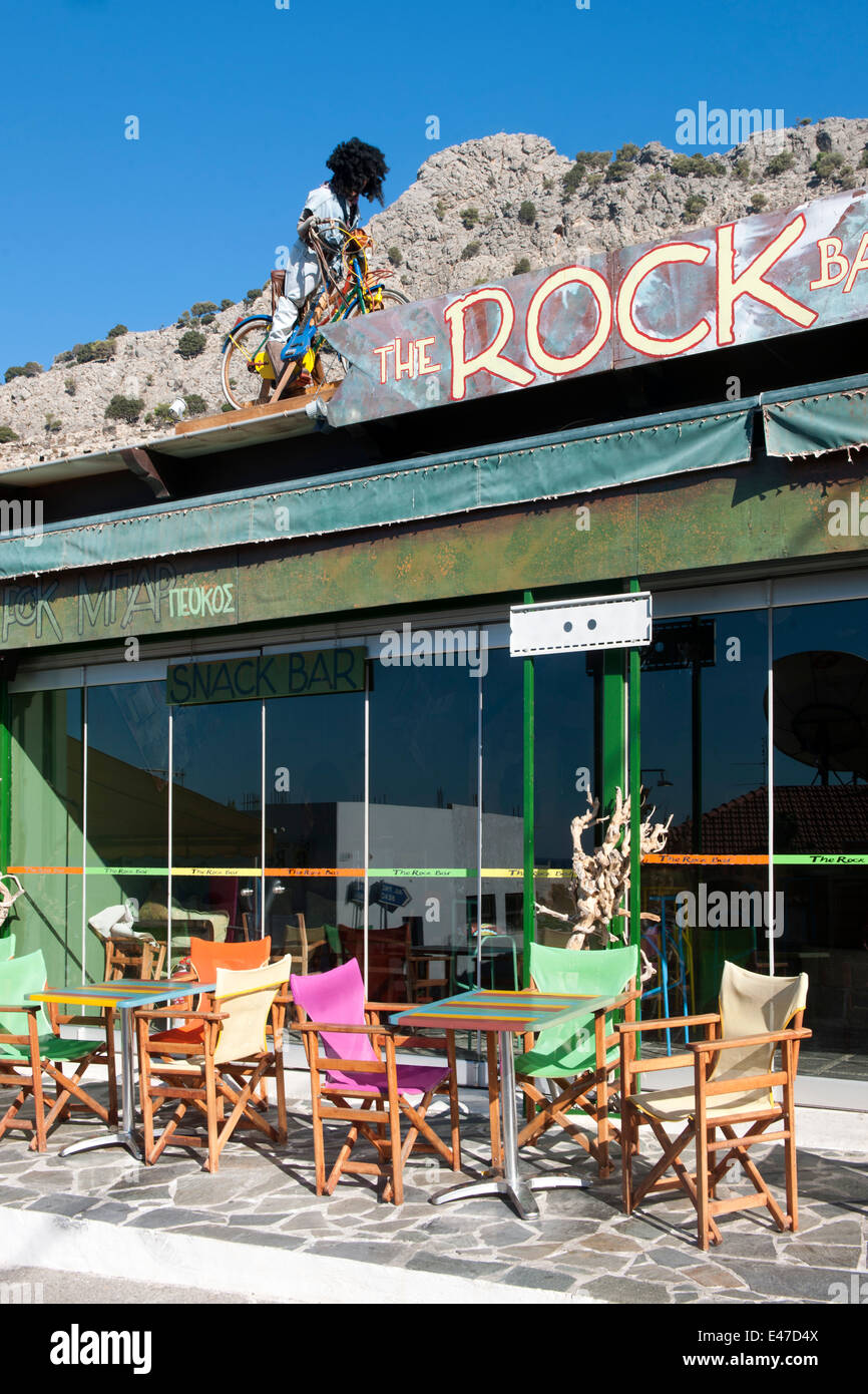 Griechenland, Rhodos, Pefki, The Rock Bar Stock Photo