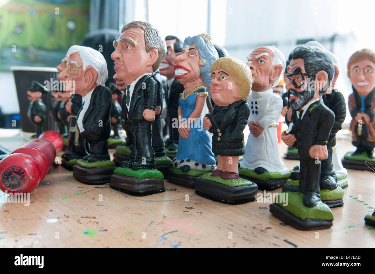 Political Figurines As Part Of A Northern Ireland Themed Chess Set Stock Photo Alamy