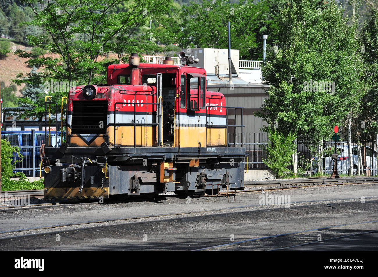 Diesel on the Durango and Silverton Railway at Durango Stock