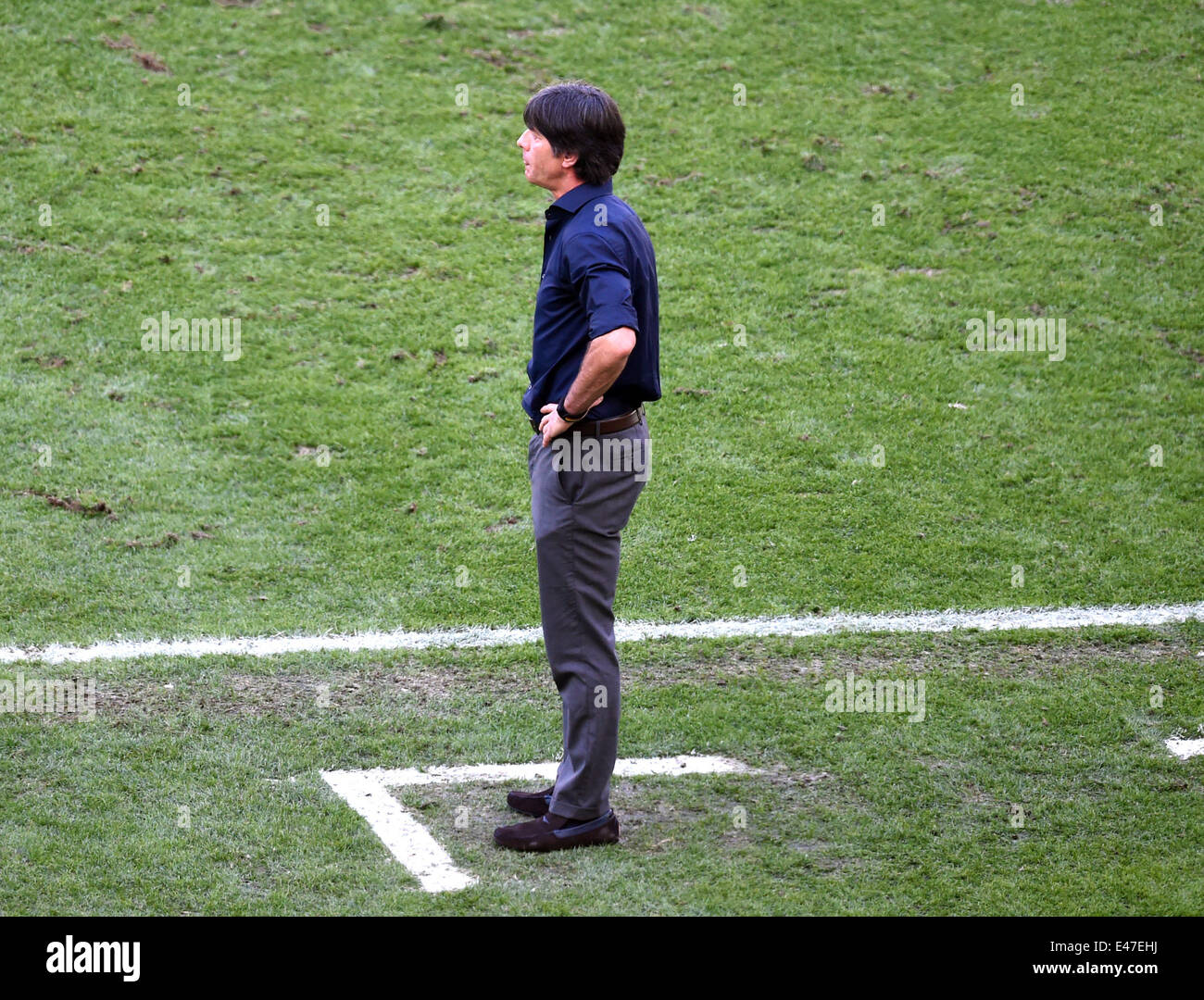 Rio de Janeiro, Brazil. 04th July, 2014. Head coach Joachim Loew of Germany seen during the FIFA World Cup 2014 quarter final soccer match between France and Germany at Estadio do Maracana in Rio de Janeiro, Brazil, 04 July 2014. Photo: Marcus Brandt/dpa/Alamy Live News Stock Photo