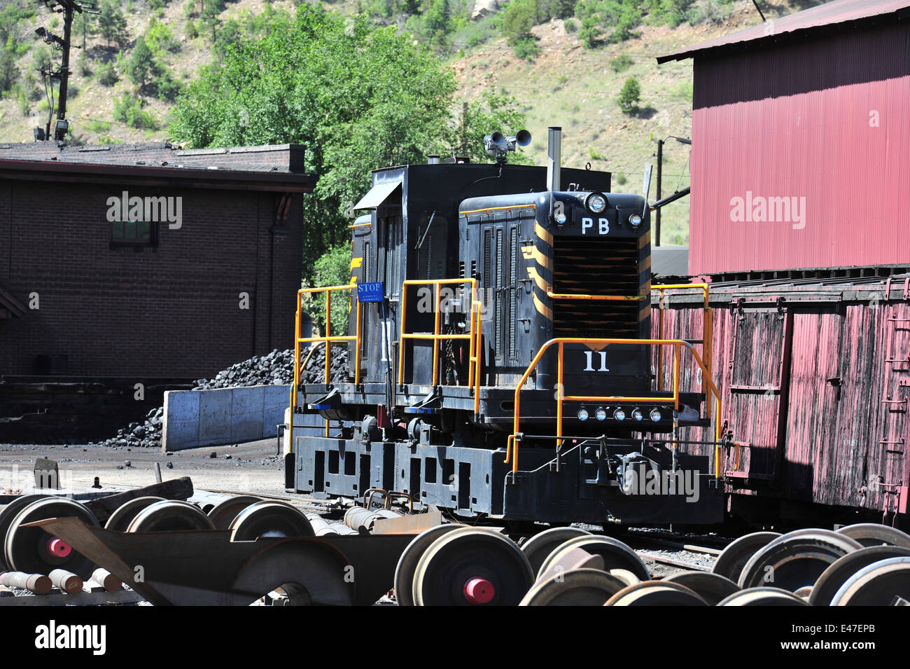Diesel on the Durango and Silverton Railway at Durango Stock