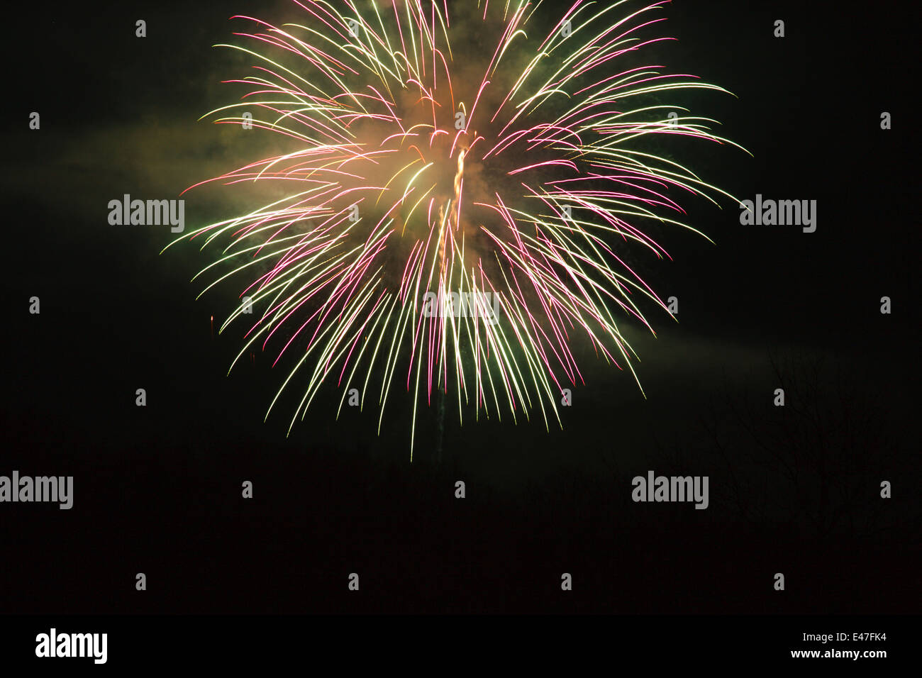 Fireworks over Lincoln, New Hampshire USA Stock Photo Alamy