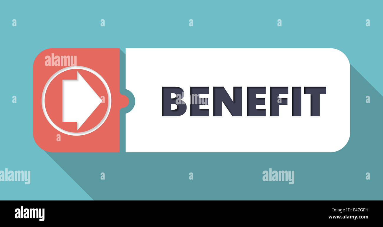 Benefit Concept in Flat Design. Stock Photo