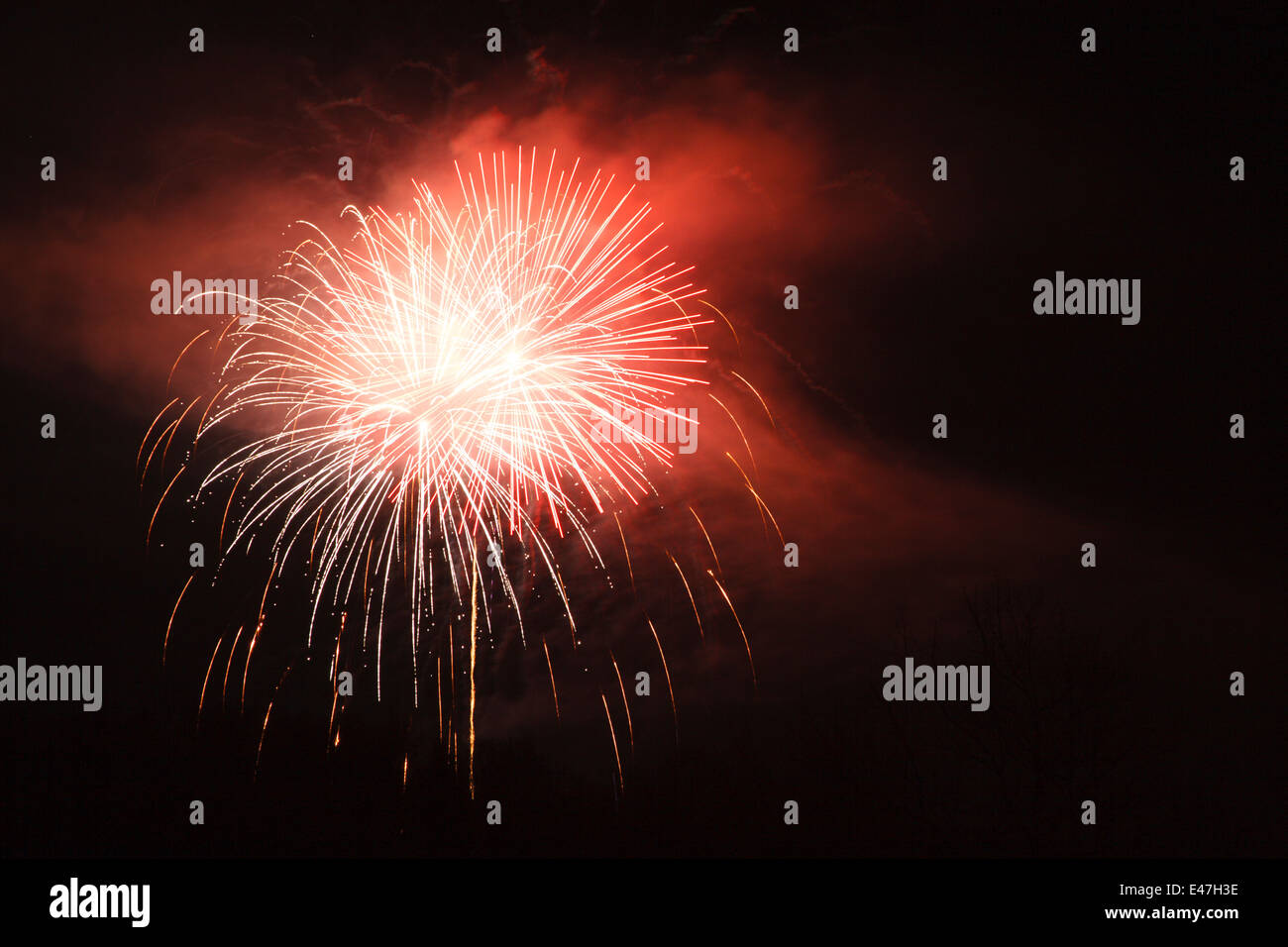 Fireworks over Lincoln, New Hampshire USA Stock Photo Alamy