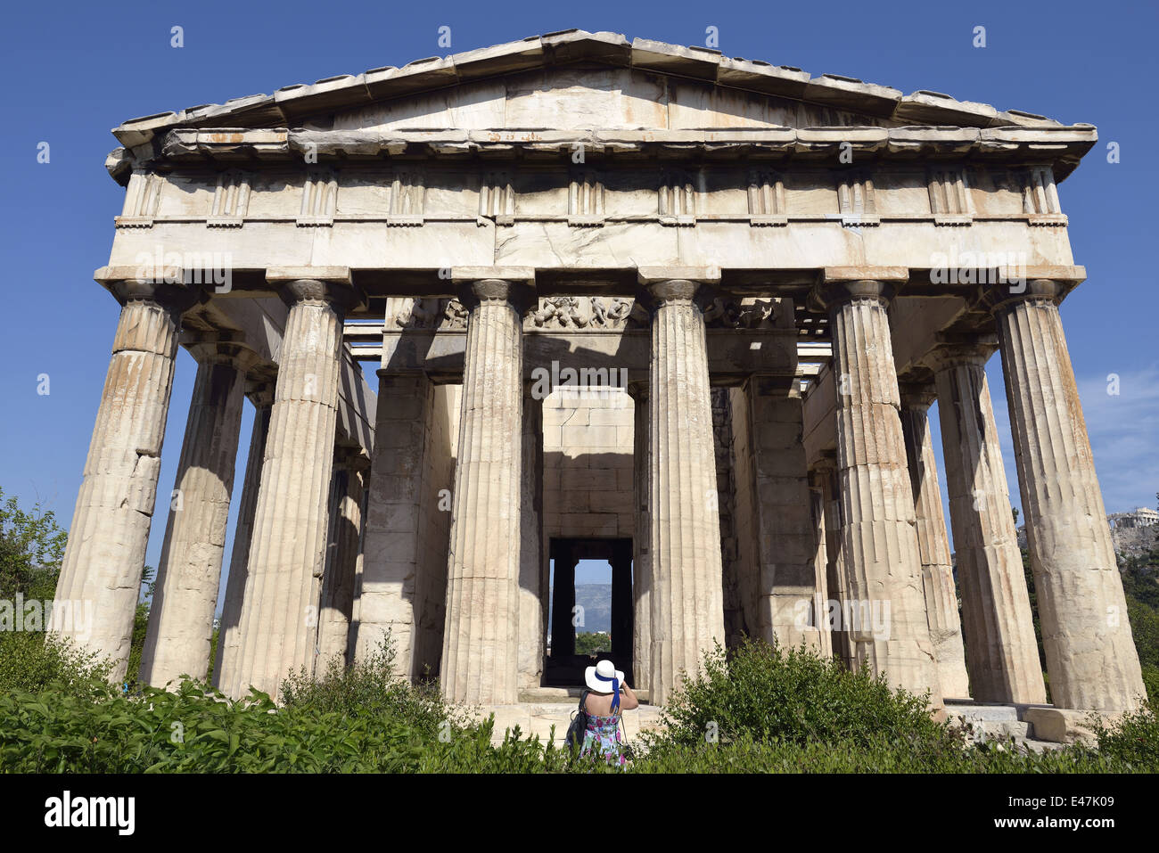 Temple of Hephaestus in Ancient Market, Athens, Greece Stock Photo