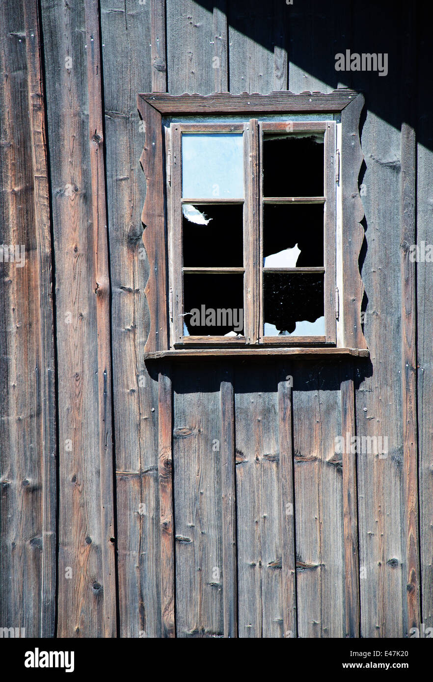 Dark brown wooden shutters hi-res stock photography and images - Alamy