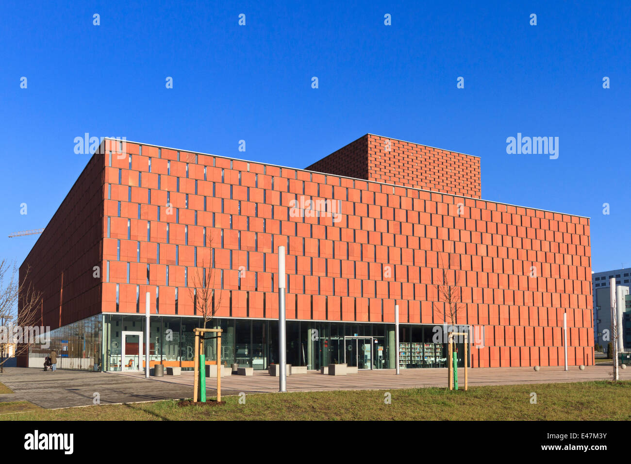 Building of CINiBA - The Scientific Information Centre and Academic Library in Katowice, Poland. Stock Photo