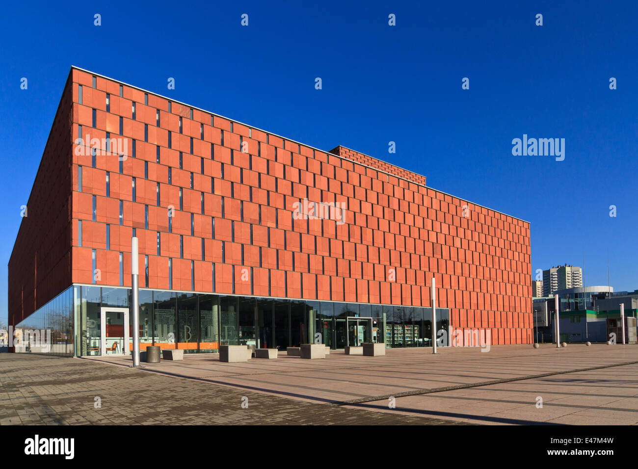 Building of CINiBA - The Scientific Information Centre and Academic Library in Katowice, Poland. Stock Photo