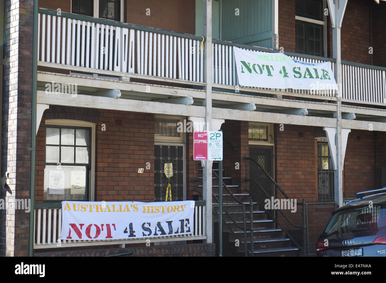 Historic Homes In Sydney Millers Point Are Being Sold By The State Government But Council Tenants Are Objecting Australia Stock Photo Alamy
