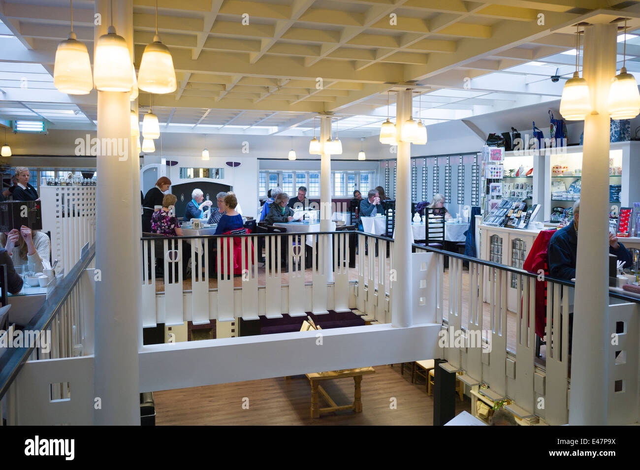 Customers in the Willow Tearooms and Gift Shop designed by Charles