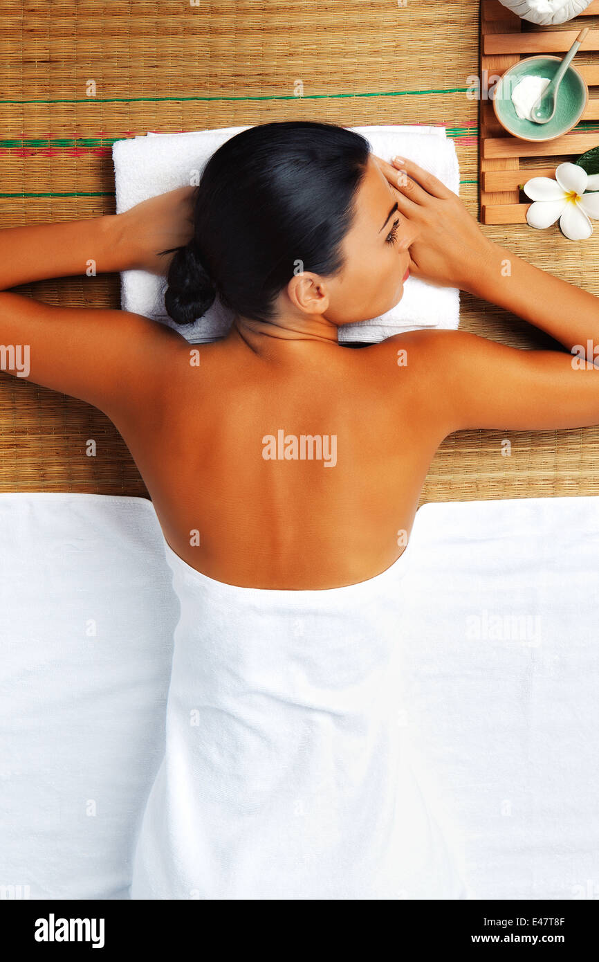 portrait of young beautiful woman in spa environment Stock Photo - Alamy
