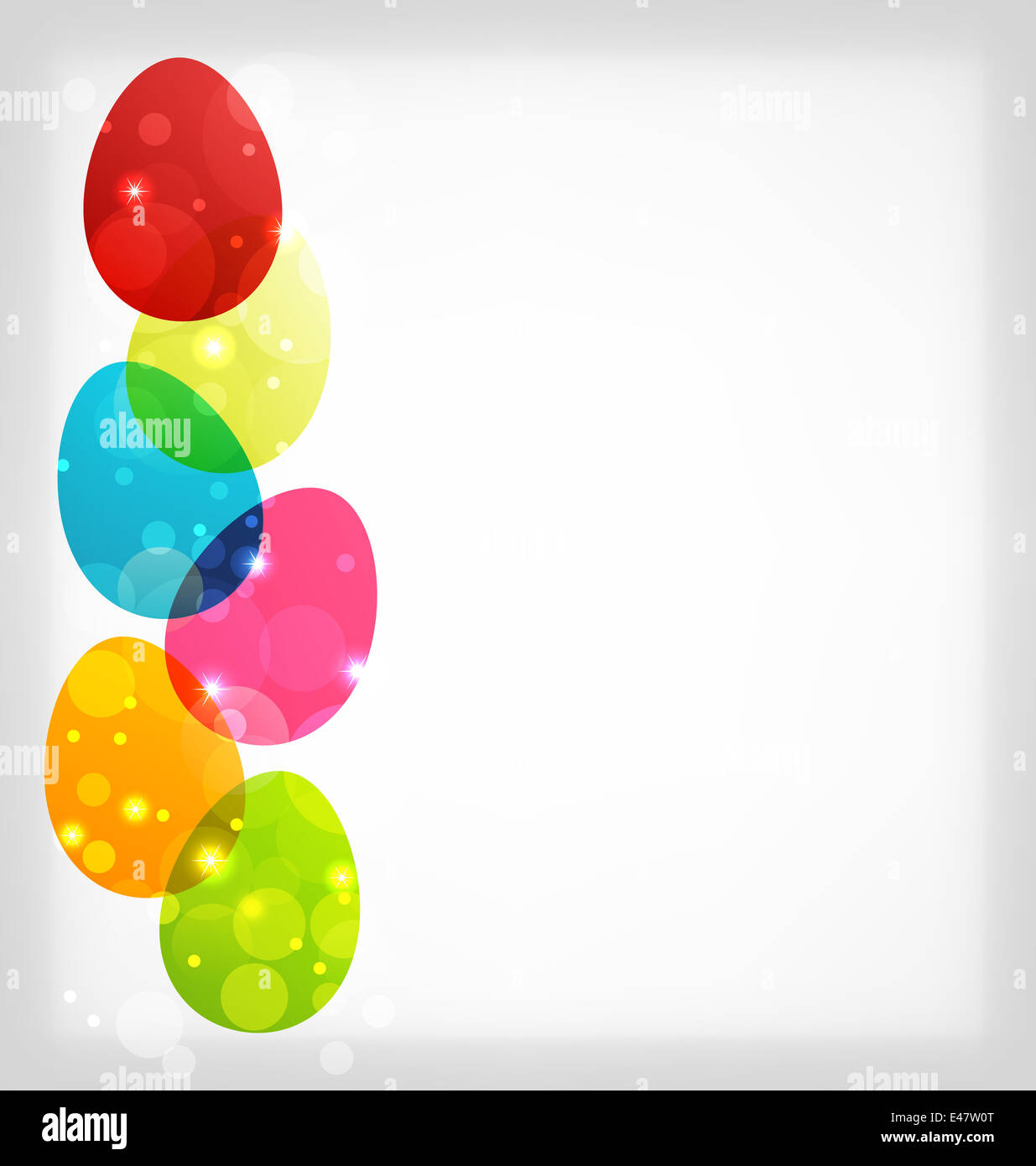 Illustration Easter colorful eggs with space for your text - vector ...