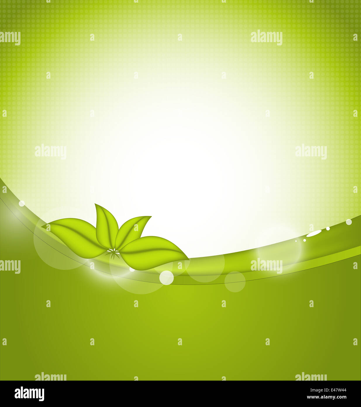 Illustration ecology background with green leaves - vector Stock Photo ...