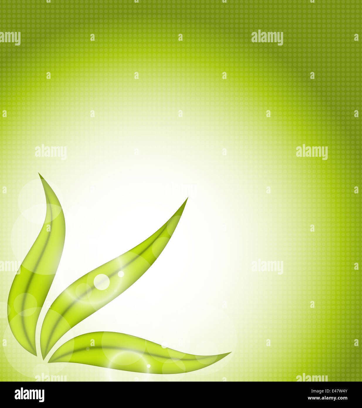 Illustration nature background with green leaves - vector Stock Photo ...