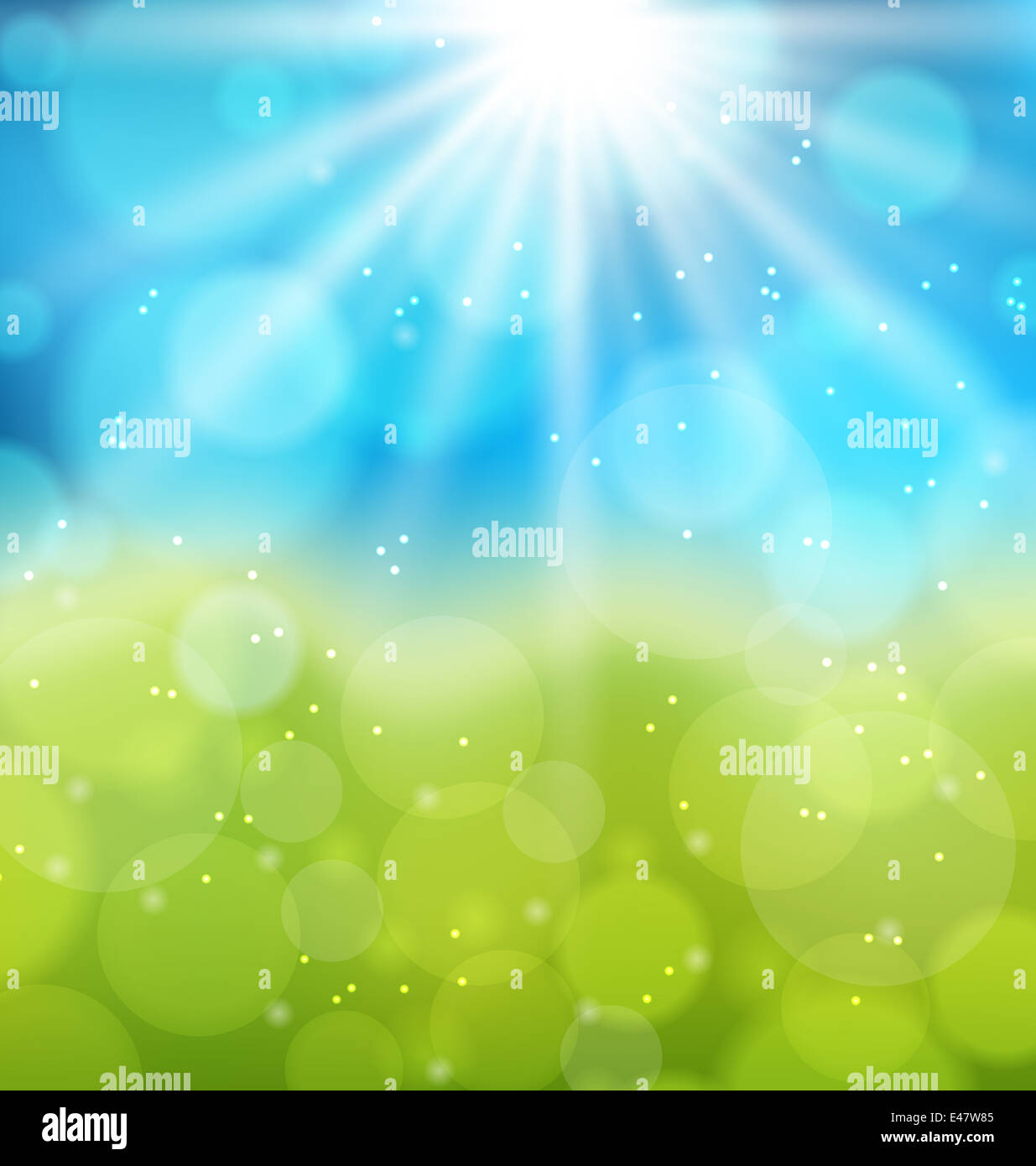 Illustration sunny natural background with lens flare - vector Stock ...