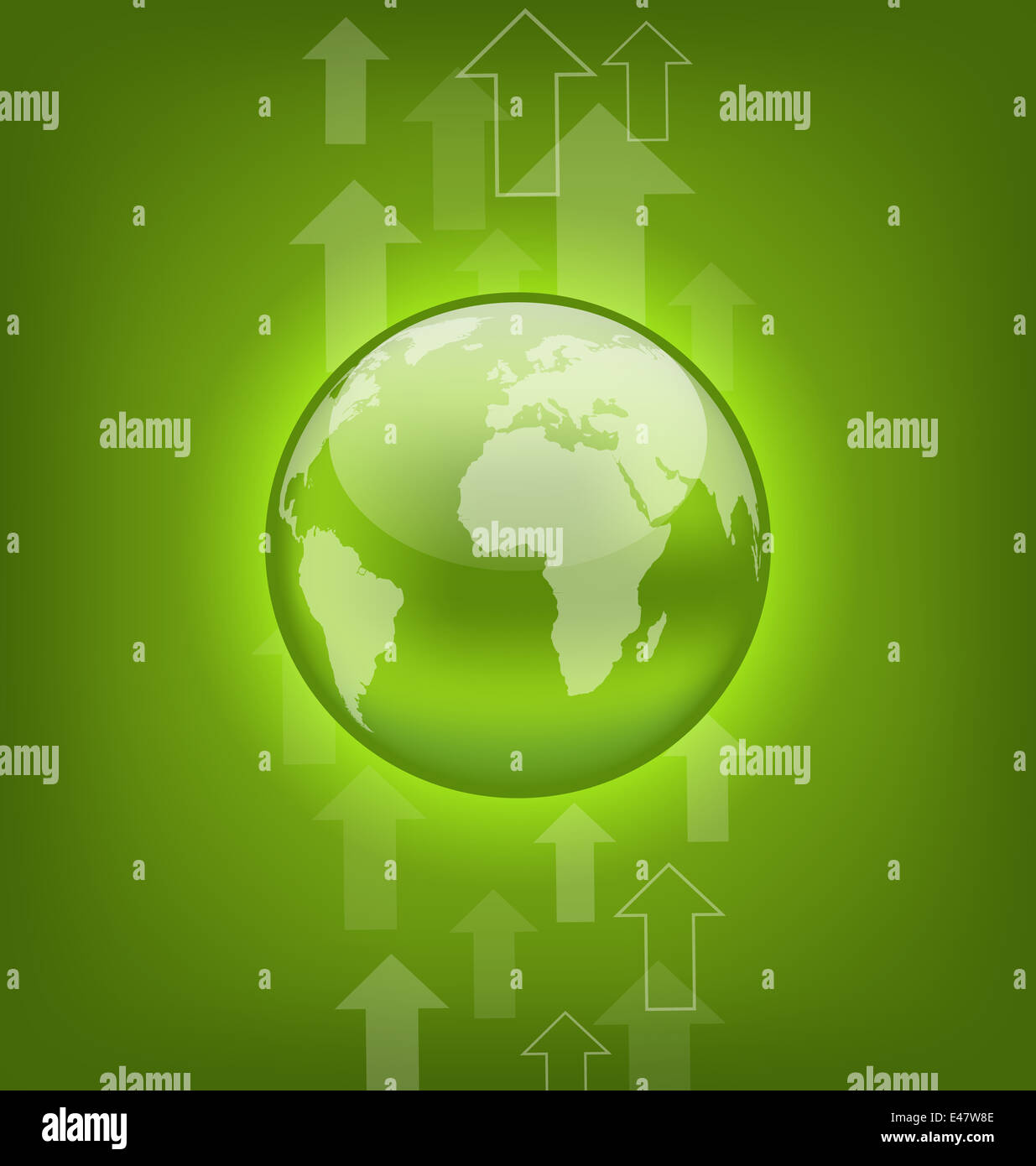 Illustration abstract hi-tech background with symbol Earth - vector ...