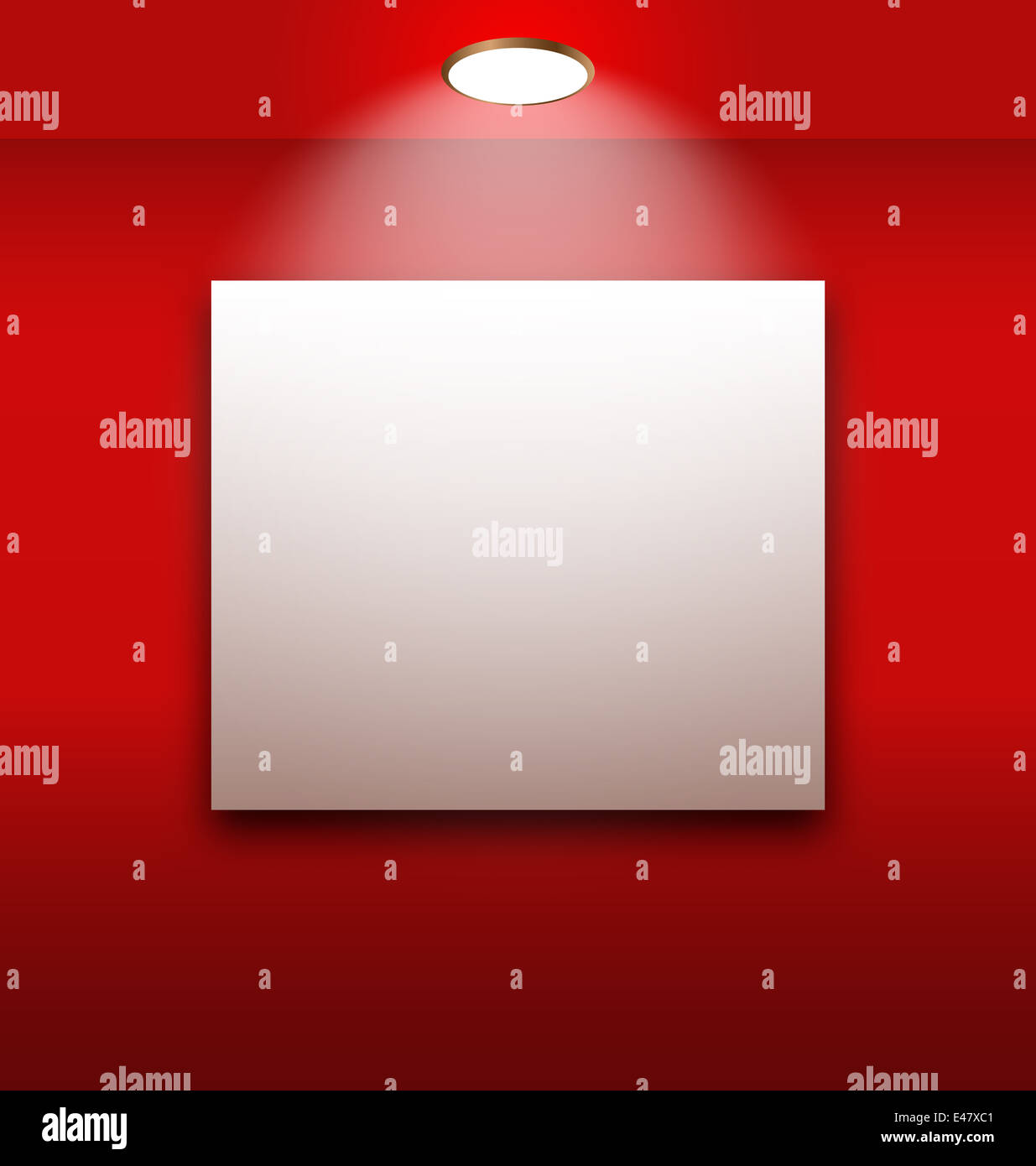 Illustration gallery interior with empty frame on wall - vector Stock ...