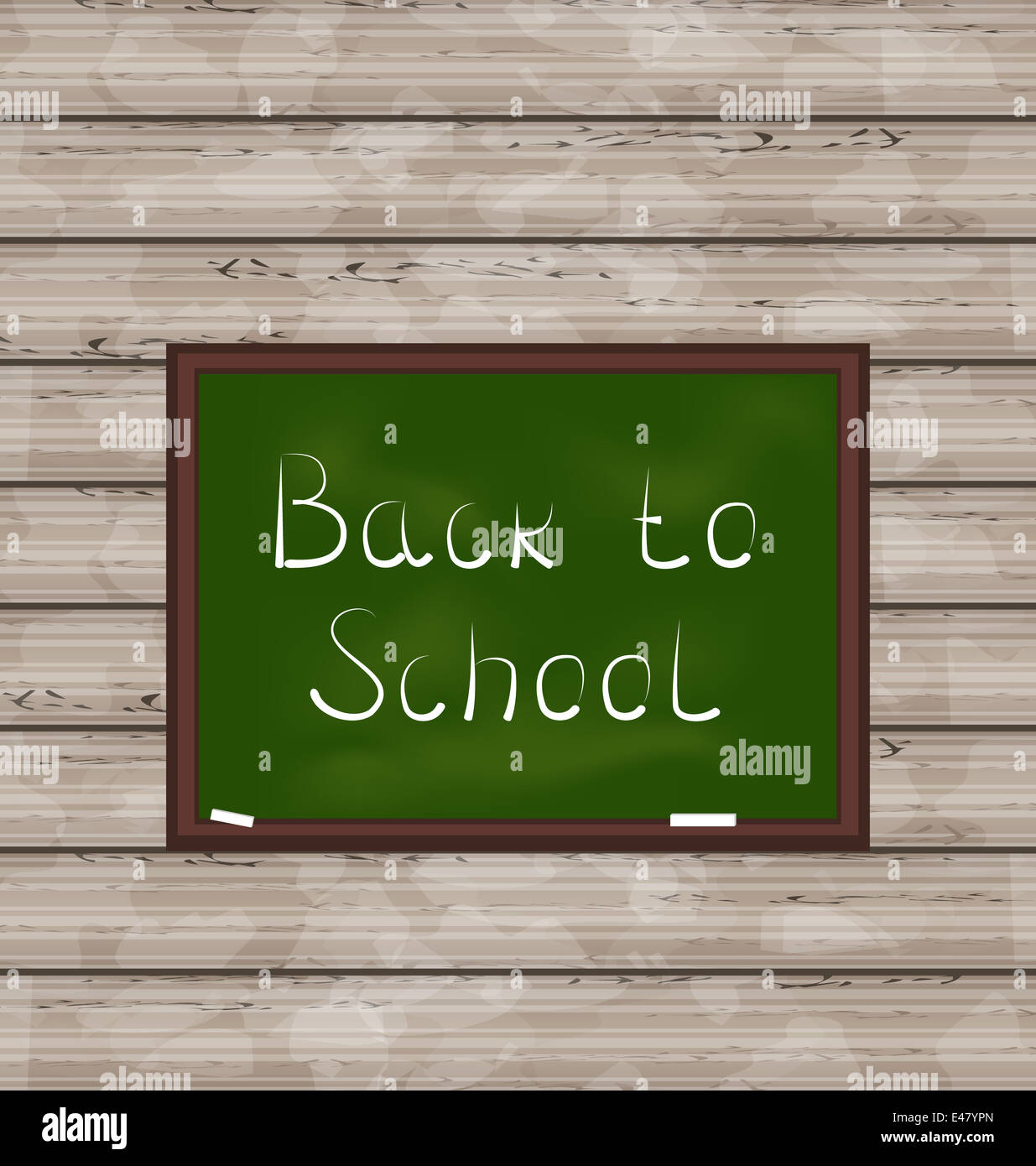 Illustration school green board on wooden texture - vector Stock Photo ...