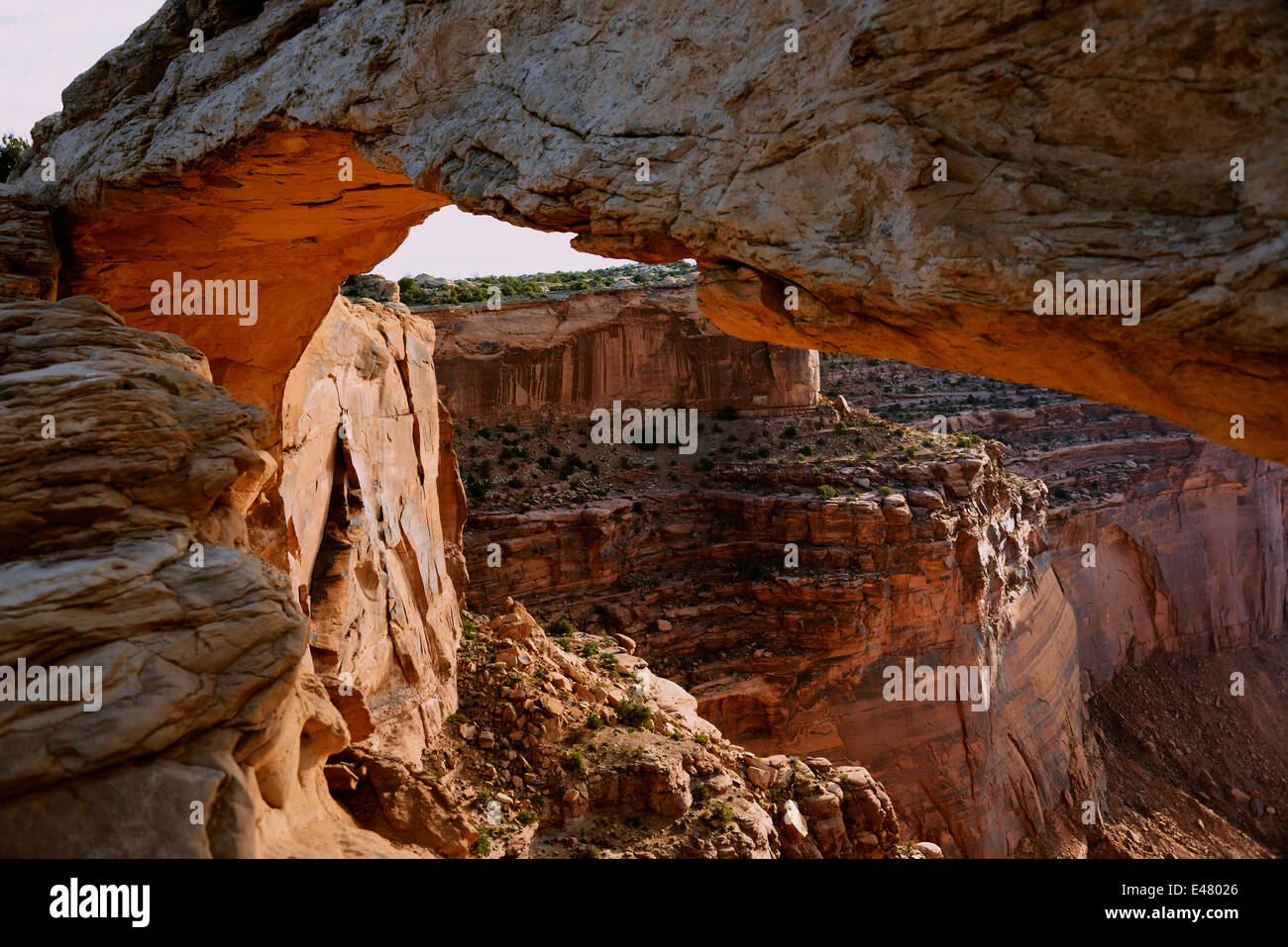 mesa arch arches national park moab Stock Photo