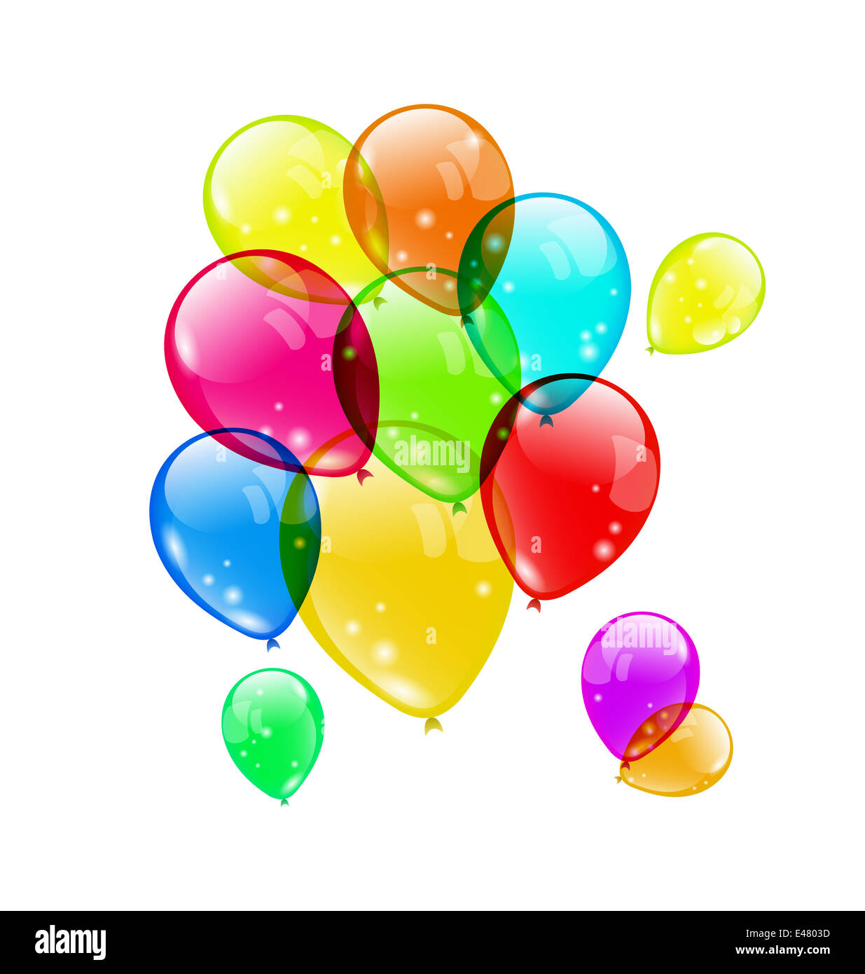 Illustration set colorful balloons on white background for your holiday ...