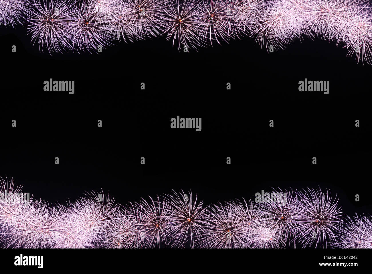 Fireworks or firecracker of frame in the darkness background. Stock Photo