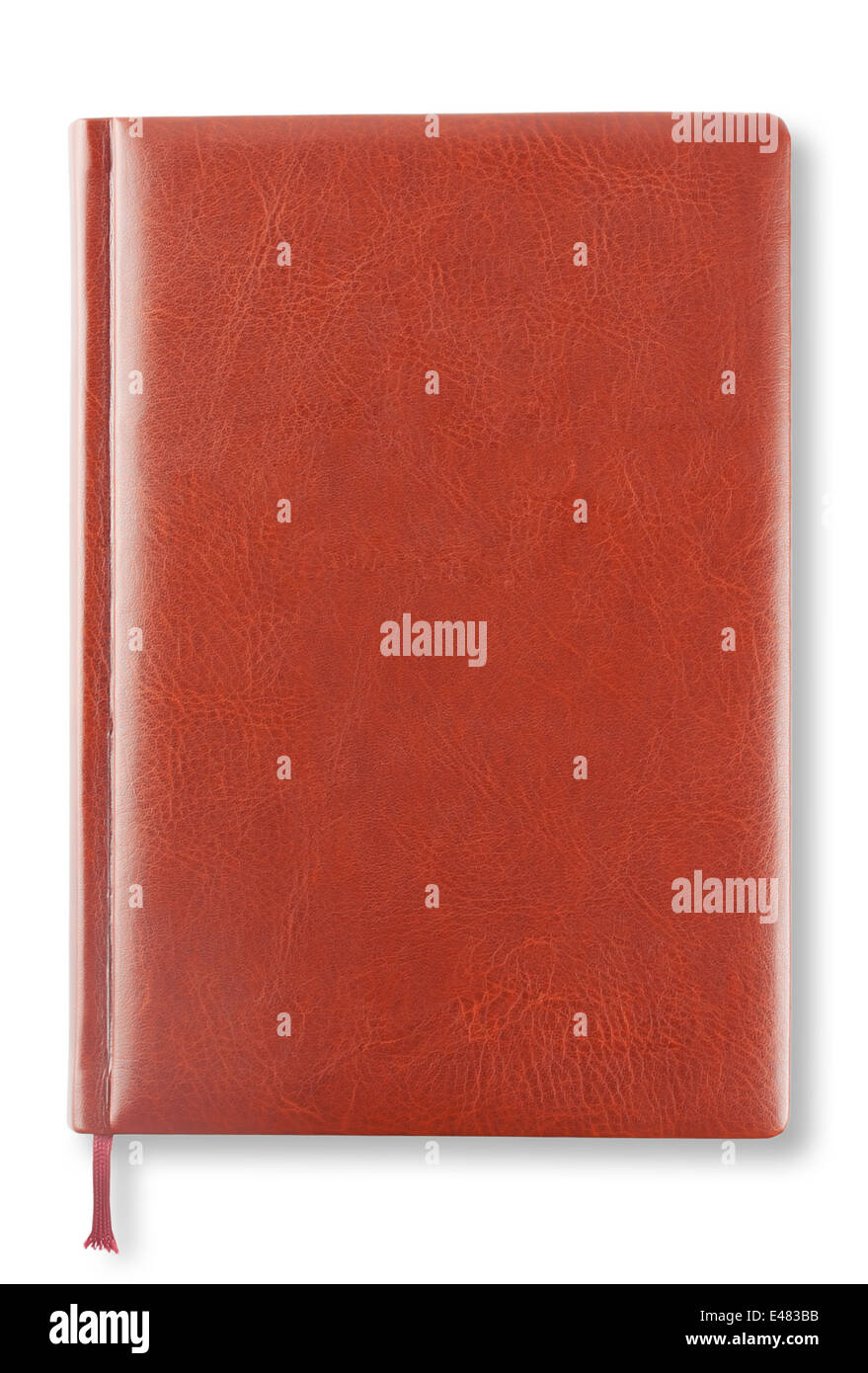 Brown leather diary isolated on white background Stock Photo