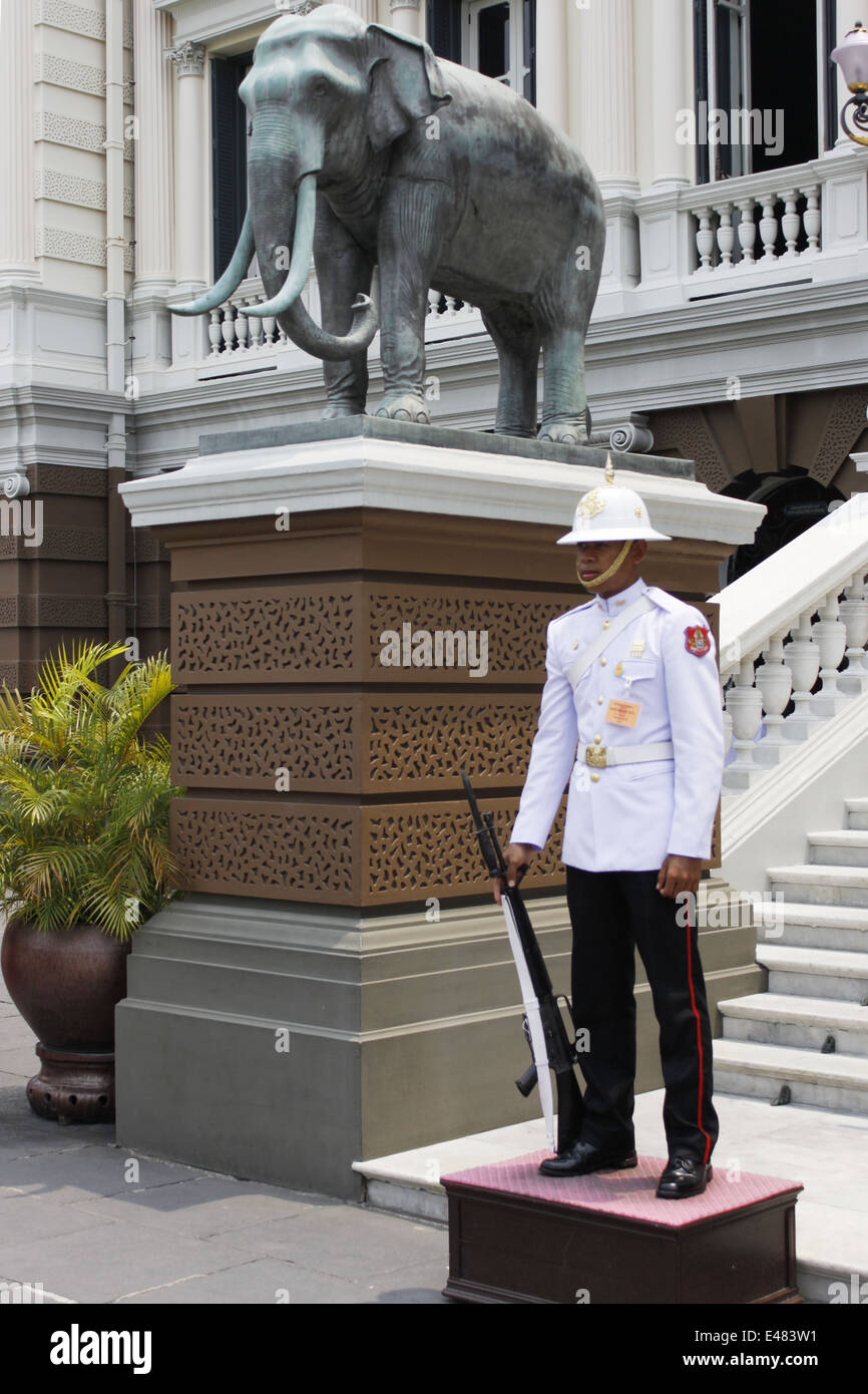 Soldiers of the Grand Palace, Bangkok, Thailand. Stock Photo