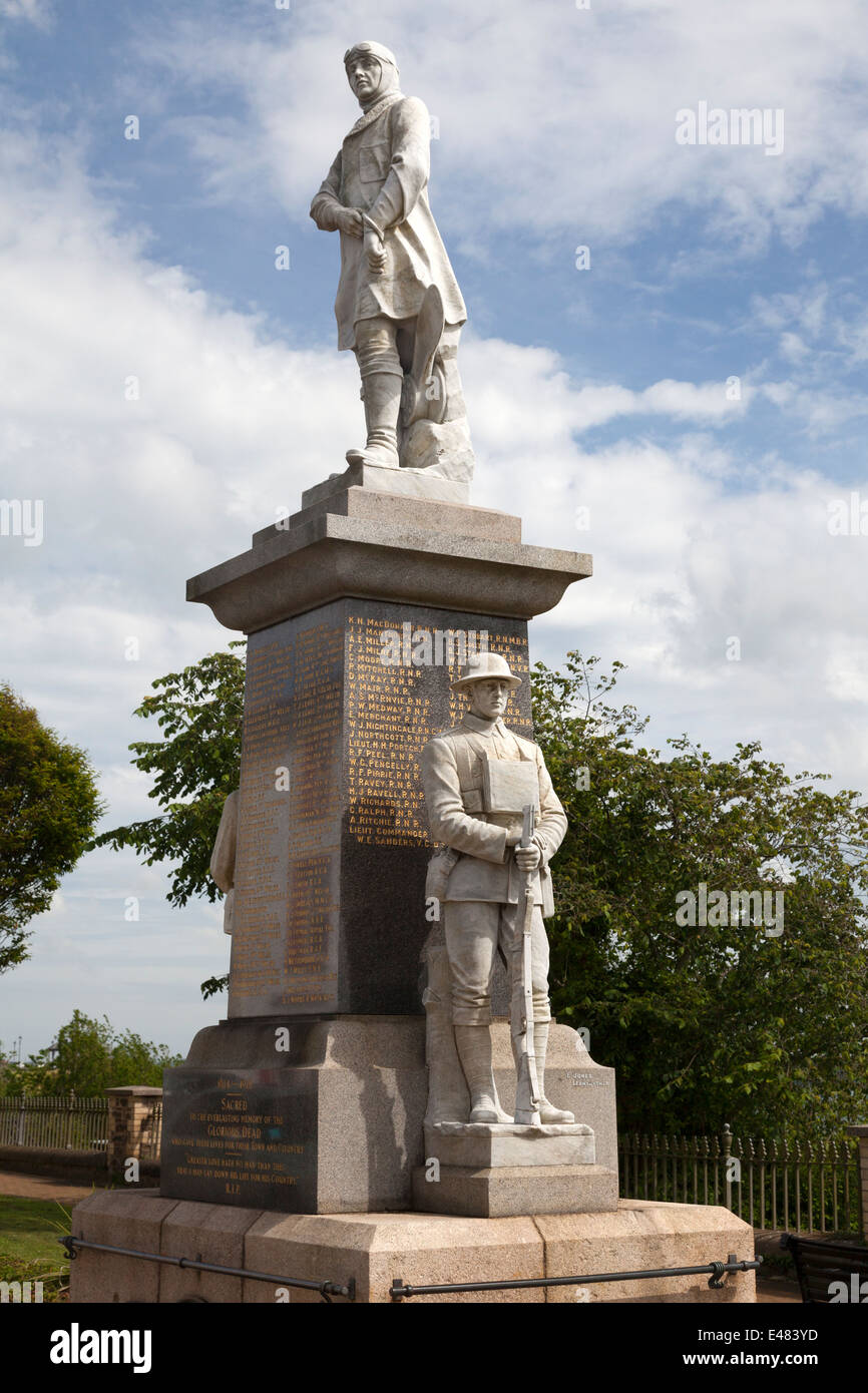 War memorial on Hamilton Terrace, Milford Haven, Pembrokeshire Stock Photo
