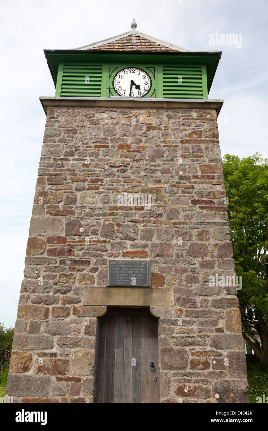 The Clock Tower, Marloes, Pembrokeshire Stock Photo