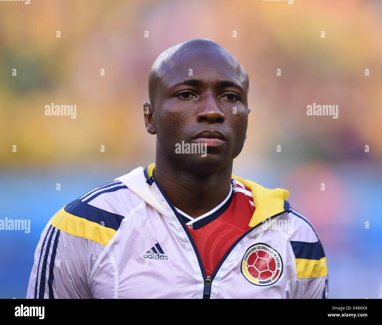 Fortaleza, Brazil. 04th July, 2014. Pablo Armero of Colombia seen during the FIFA World Cup 2014 quarter final match soccer between Brazil and Colombia at the Estadio Castelao in Fortaleza, Brazil, 04 July 2014. Photo: Marius Becker/dpa/Alamy Live News Stock Photo