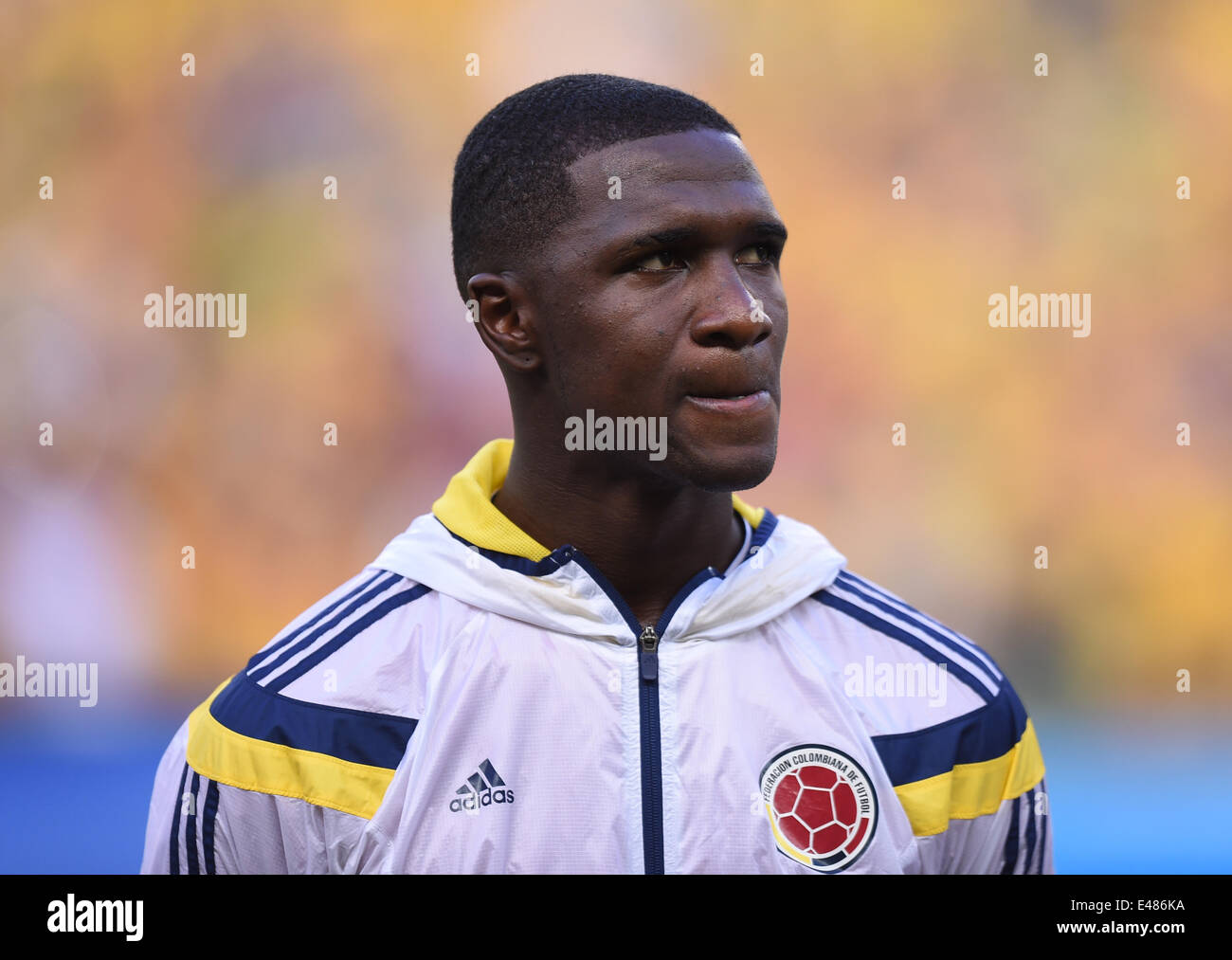 Fortaleza, Brazil. 04th July, 2014. Cristian Zapata of Colombia seen during the FIFA World Cup 2014 quarter final match soccer between Brazil and Colombia at the Estadio Castelao in Fortaleza, Brazil, 04 July 2014. Photo: Marius Becker/dpa/Alamy Live News Stock Photo