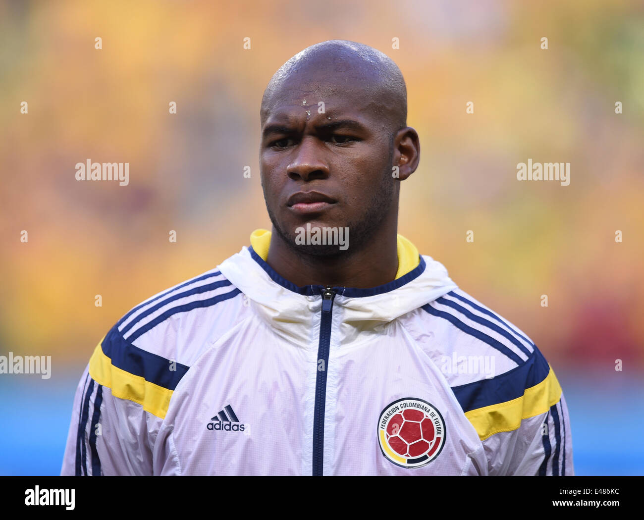 Fortaleza, Brazil. 04th July, 2014. Victor Ibarbo of Colombia seen during the FIFA World Cup 2014 quarter final match soccer between Brazil and Colombia at the Estadio Castelao in Fortaleza, Brazil, 04 July 2014. Photo: Marius Becker/dpa/Alamy Live News Stock Photo