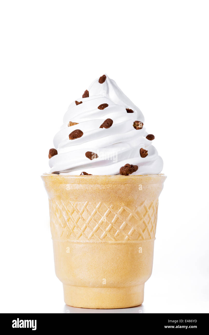 white ice-cream cone Stock Photo